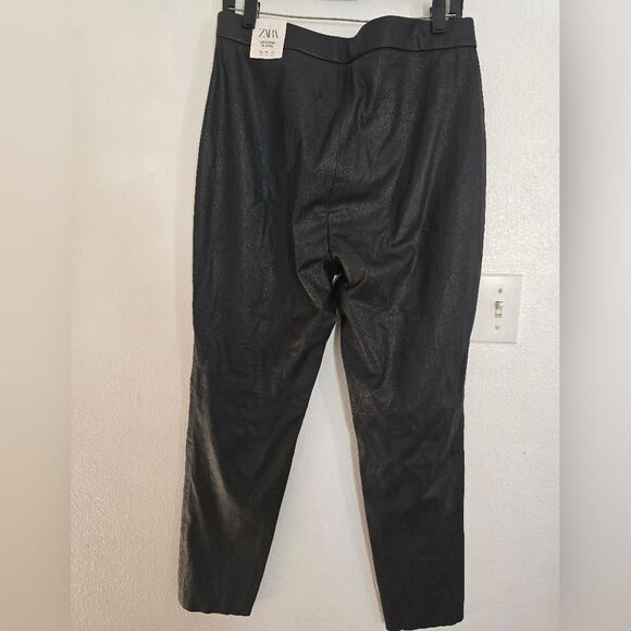 NWT Zara High Rise Faux Leather Leggings Size XL - Picture 3 of 13